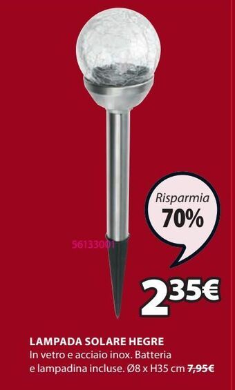JYSK Lampada solare offerta