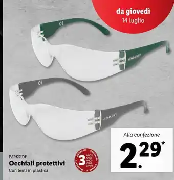 Lidl Occhiali protettivi offerta