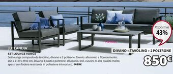 Divano + tavolino + 2 poltrone