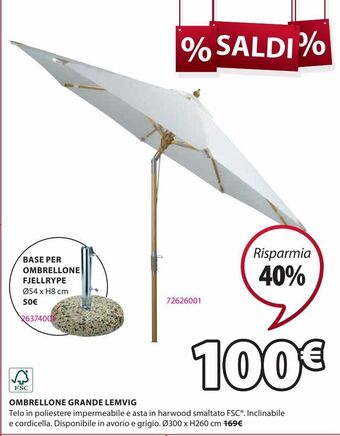 JYSK Ombrellone grande offerta