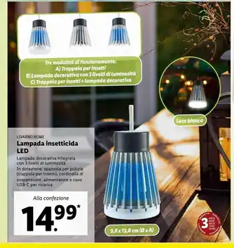 Lidl Lampada insetticida led offerta