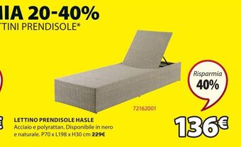 JYSK Lettino prendisole offerta