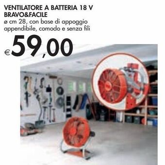 Bennet Ventilatore a batteria 18 v bravo&facile offerta