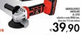 Bennet Smerigliatrice angolare al litio offerta