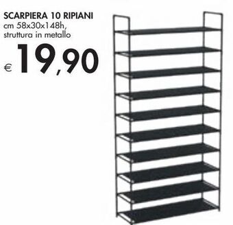 Bennet Scarpiera 10 ripiani offerta