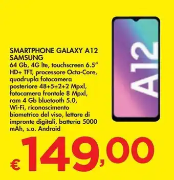 Bennet Smartphone galazy a12 samsung offerta