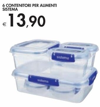 Bennet 6 contenitori per alimenti sistema offerta
