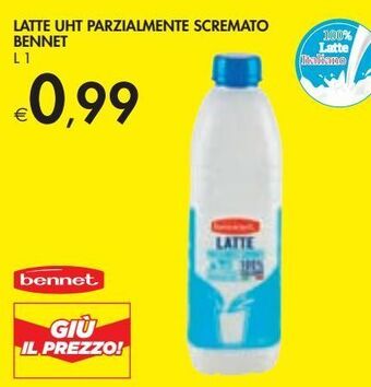 Bennet Latte uht parzialmente scremato bennet offerta