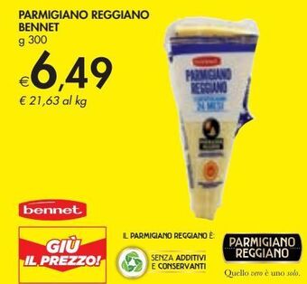 Bennet Parmigiano reggiano bennet offerta