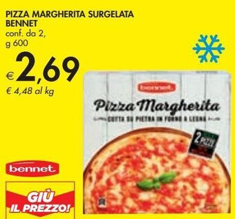 Bennet Pizza margherita surgelata bennet offerta