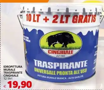 Idropittura murale traspirante cinghiale 12 l