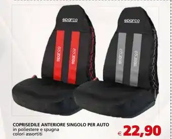 Coprisedili anteriore singolo per auto