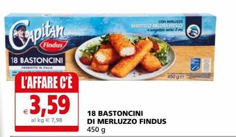Il Gigante 18 bastoncini di merluzzo findus offerta