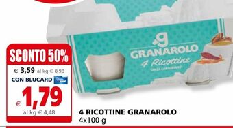 Il Gigante 4 ricottine granarolo offerta