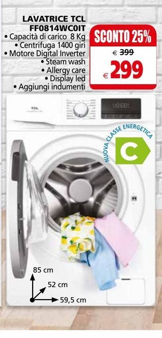 Il Gigante Lavatrice tcl ff0814wc0it offerta
