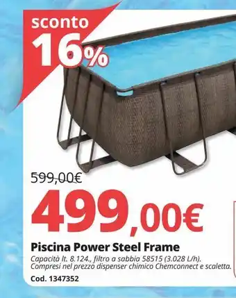 Brico Io Piscina power steel frame offerta