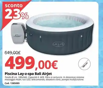 Piscina idromassaggio gonfiabile lay-z-spa palm springs airjet