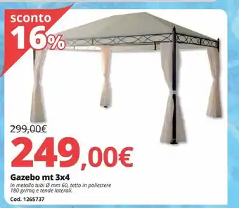 Brico Io Gazebo mt 3x4 offerta