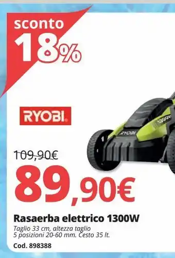 Brico Io Rasaerba elettrico 1300w offerta