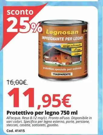 Brico Io Protettivo per legno 750 ml offerta