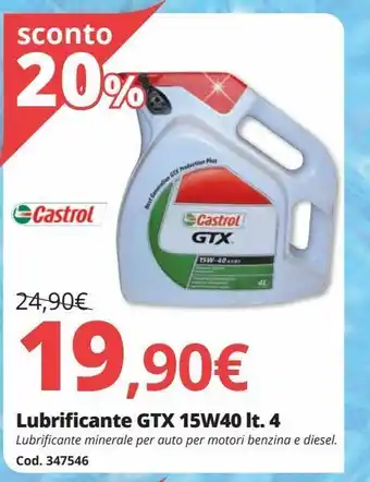 Lubrificante gtx 15w40 lt 4
