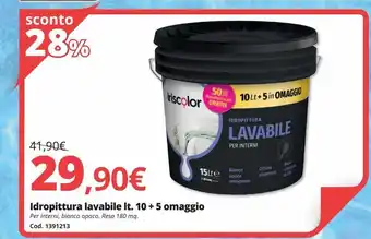 Brico Io Idropittura lavabile lt. 10 + 5 omaggio offerta