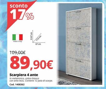 Brico Io Scarpiera 4 ante offerta