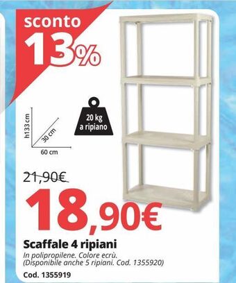 Brico Io Scaffale 4 ripiani offerta