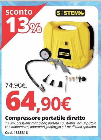 Brico Io Compressore portatile diretto offerta