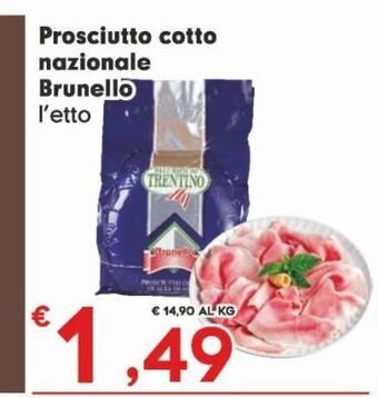 Despar Prosciutto cotto nazionale brunello offerta