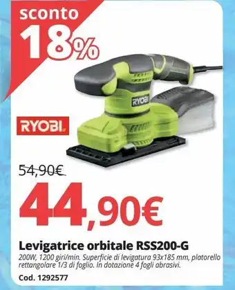 Brico Io Levigatrice orbitale rss200-g offerta