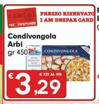 Despar Condivongola arbi gr 450 offerta