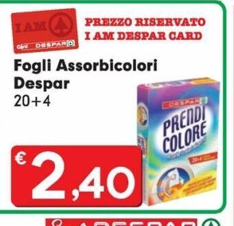 Despar Fogli assorbicolori despar 20 + 4 offerta