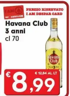 Havana club 3 anni cl 70