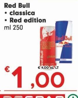 Despar Red bull classica red edition ml 250 offerta