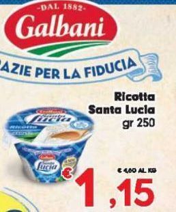 Eurospar Ricotta santa lucia gr 250 offerta