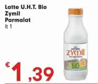 Eurospar Latte uht bio zymil parmalat lt 1 offerta