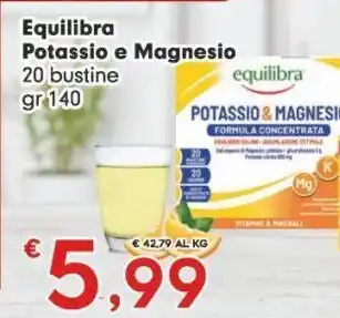 Eurospar Potassio e magnesio equilibra 140g 20 bustine offerta