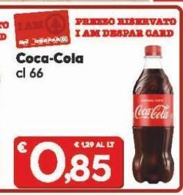 Eurospar Coca-cola cl 66 offerta