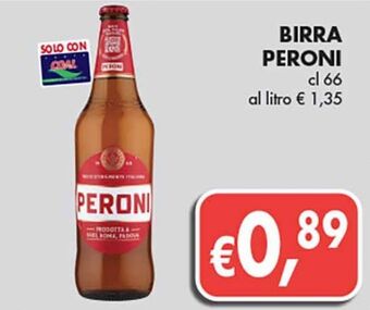 Supermercato Coal Birra peroni offerta