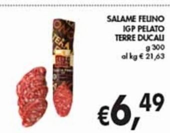Supermercato Coal Salame felino igp pelato terre ducali offerta