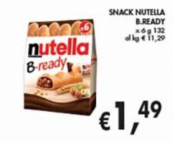 Supermercato Coal Snack nutella b.ready offerta