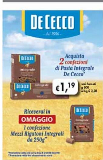 Pasta integrale de cecco