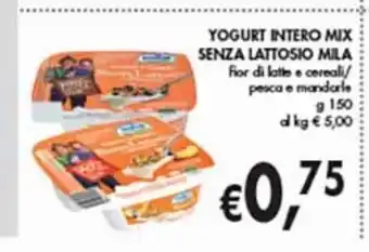 Supermercato Coal Yogurt intero mix senza lattosio mila fior di latte e cereali / pesca e mandorle g 150 offerta