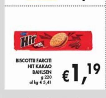 Biscotti farciti hit kakao bahlsen g 220