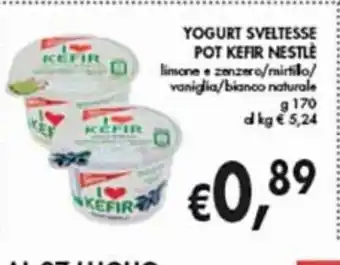 Supermercato Coal Yogurt sveltesse pot kefir nestlé limone e zenzero/ mirtillo/ vaniglia/ bianco naturale g 170 offerta