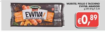 Supermercato Coal Wurstel pollo e tacchino evviva amadori g 250 offerta
