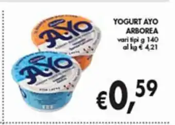 Supermercato Coal Yogurt ayo arborea vari tipi g 140 offerta