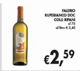Supermercato Coal Falerio rupebianco doc colli ripani cl 75 offerta