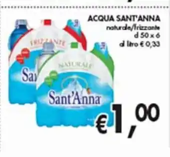 Supermercato Coal Acqua sant'anna naturale/ frizzante cl 50 x 6 offerta